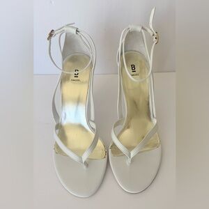 Bakers Elegant White Strappy Heels